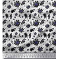 thumbnail image 1 of Soimoi Coton Tissu Imprimé Floral Feuilles & Cosmos 1 Yard 56 Inch Wide, 1 of 3