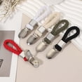 thumbnail image 4 of Uxcell 8 Pcs Tea Towel Clips with Cotton Loop for Hanging, 4.3 Inch Metal Towel Hooks Multipurpose Cloth Hangers for Home Kitchen Bathroom, Beige, 4 of 7