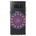 thumbnail image 1 of DistinctInk Clear Shockproof Hybrid Case for Samsung Galaxy Note 8 - TPU Bumper Acrylic Back Tempered Glass Screen Protector - Modern Mandala - Blue Peach Purple, 1 of 5