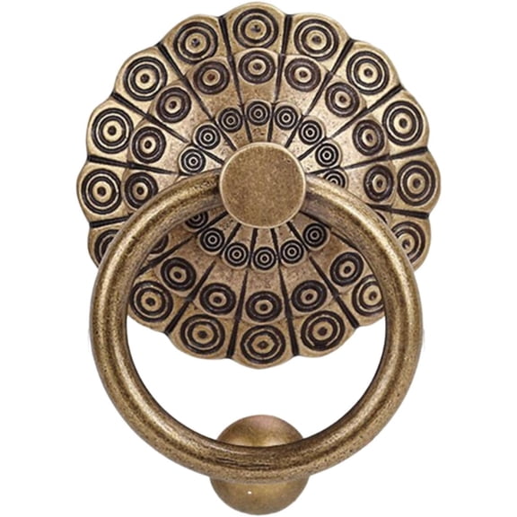 CATPAN Door Knocker for Front Door, Vintage Gate Pull Metal Door Pull Fence Handle for Farmhouse Garage, Bronze Color