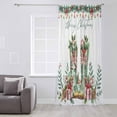 thumbnail image 3 of Merry Christmas Semi Sheer Curtains Drapes for Living Room,Bedroom,French Doors Window 54 Inches Long,Winter Boots Pine Cone Branches Berry Rod Pocket Chiffon Curtain Drapery Voile Draperies Panel, 3 of 6