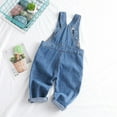 thumbnail image 2 of KIDSCOOL SPACE Baby Boy Girl Ripped Denim Cute Workwear,Fashionable Kids Jean Overalls, 2-3 Years, 2 of 8
