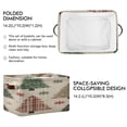 thumbnail image 3 of Christmas Trees with Plaid Red Green Snowflake Square Storage Bins with Handles Collapsible Containing Box 2 Packs, 3 of 9