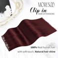 thumbnail image 4 of Extensiones de cabello Moresoo Burgundy Clip in Human Hair 150g, 4 of 9