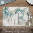 thumbnail image 5 of Luxurious Palm Trees Vegan Leather Placemats 4 Pack Look and Feel of Genuine Leather Infused with Copper, 5 of 6