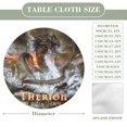 thumbnail image 2 of Leviatán-theme Fitted Round Tablecloths Elastic Edged Table Covers Waterproof Table Cloth for Kitchen Holiday Party Tables Decor 150cm, 2 of 6