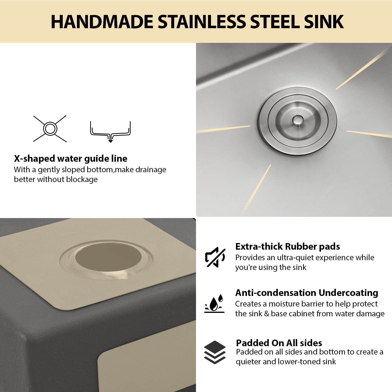 28 in. Undermount 50/50 Double Bowl 16 Gauge T304 Stainless Steel Low Divided Kitchen Sink with 2Pcs Bottom Grids/Drains