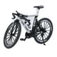 thumbnail image 1 of Racing Bike Model Dual Handlebar Sliding Steering Alloy Finger Racing Bicycle Metal Bike Model Collections Decoration for Kids Black White, 1 of 4