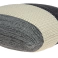 thumbnail image 4 of Casual Square Cream and Heather Gray Accent Pillow Cover, 4 of 4