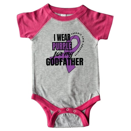 

Inktastic Chronic Pain I Wear Purple For My Godfather Gift Baby Boy or Baby Girl Bodysuit
