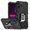 Black, variant on Bemz Phone Case for iPhone 15 Pro with Camera Protection Side Grip Heavy Duty Shockproof Protection Magnetic Mount Built-in Stand Cover (Titanium White)