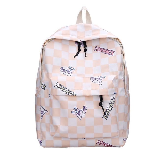 ER La nueva mochila a cuadros de moda versión coreana de la pequeña c fresca brillar Electrónica