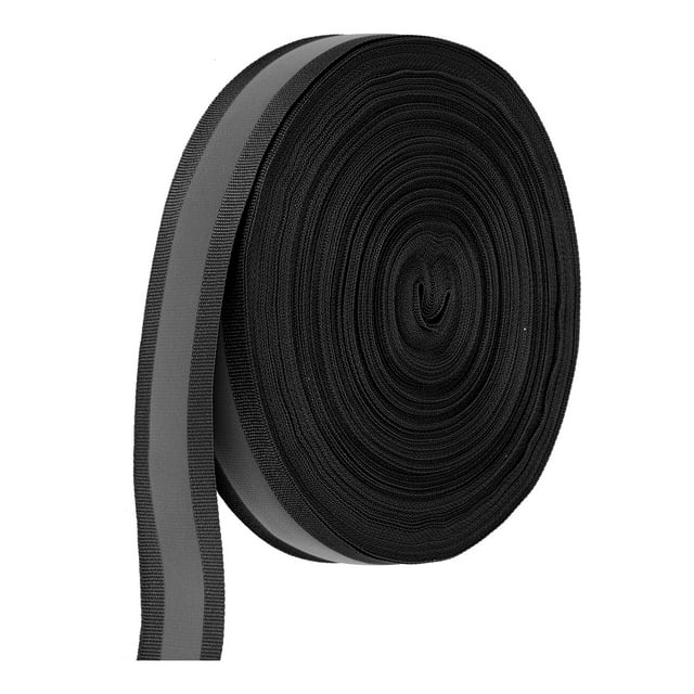 Unique Bargains Bande Réfléchissante, 30mm x 50 Yards Bande Réfléchissante, Noir