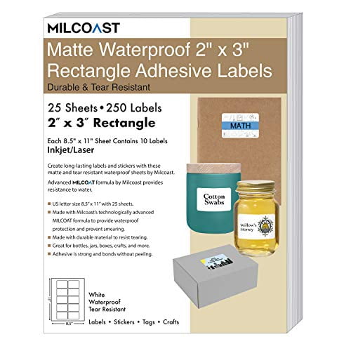 Milcoast Matte Waterproof Tear Resistant White Blank Adhesive 2