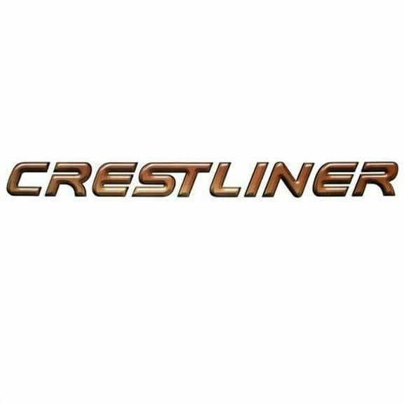 Crestliner Pontoon Boat Logo Decal Sticker | 44 x 3 7/8 Inch Bronze