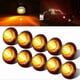 thumbnail image 2 of 20x 3/4inch 3led Side Marker Lights Trailer Truck Turn Light Clearance Light Amber, 2 of 4
