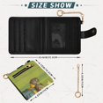 thumbnail image 3 of Small Wallet For Women Bifold Leather Pocket Coin Credit Card Holder With RFID Blocking Brown Bear Wearing Yellow Overalls, 3 of 6