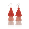 thumbnail image 1 of Pendientes de gancho con borlas de hilo de algodón tejido en capas simples para mujer, joyería de disfraz, 5 uds. ER, 1 of 5