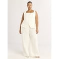 thumbnail image 2 of Scoop Women's and Women's Plus Linen Blend Longline Vest, Sizes XS-4X, 2 of 5