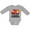 AC-Heather Grey, variant on Fireman Uncle is a Firefighter Boys or Girls Long Sleeve Baby Bodysuit
