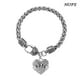 thumbnail image 2 of Corazón Bangle Charm Pulsera Rhinestone Maestro Mamá Ceystal Regalo Familia Cumpleaños Abuela Cadena Hija Pulseras, 2 of 5