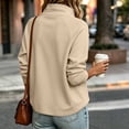 thumbnail image 5 of Kinrui Womens Mock Neck Sweatshirts Collared Button Placket Pullover Tops Lounge Wear L, 5 of 8