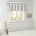 thumbnail image 4 of Madison Park Polyester Lightweight Faux Silk Valance with Beads in Silver, 4 of 7
