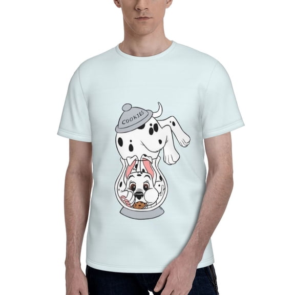 Dalmatians Men's T Shirts Cartoon Graphic Short Sleeve Tees Novelty Casual Unisex Adults Tee Shirt Tops