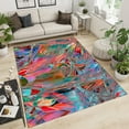 thumbnail image 3 of Colorful Beautiful Abstract Lines Area Rug, Simple Art Living Room Art Soft Washable Carpet, Indoor Carpet, Easy Clean Rug Floor Mat for Bedroom Living Room 5x8ft, 3 of 6
