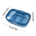 thumbnail image 2 of Japceit Mini 3 Grid Pill Organizer, Moisture Proof Weekly Pill Box, Portable Travel Medicine Case, Removable Pill Container, 2 of 7