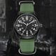 thumbnail image 4 of Reloj de cuarzo para hombre con correa de nailon, movimiento de cuarzo analógico para un estilo casual sencillo. Verde, 4 of 9