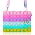 thumbnail image 1 of Mochila de regalo de regreso a la escuela, billetera para niñas, bolsa de útiles escolares para estudiantes, cartera tipo mensajero con pop, linda bolsa de mensajero de arcoíris, juguetes pa, 1 of 5
