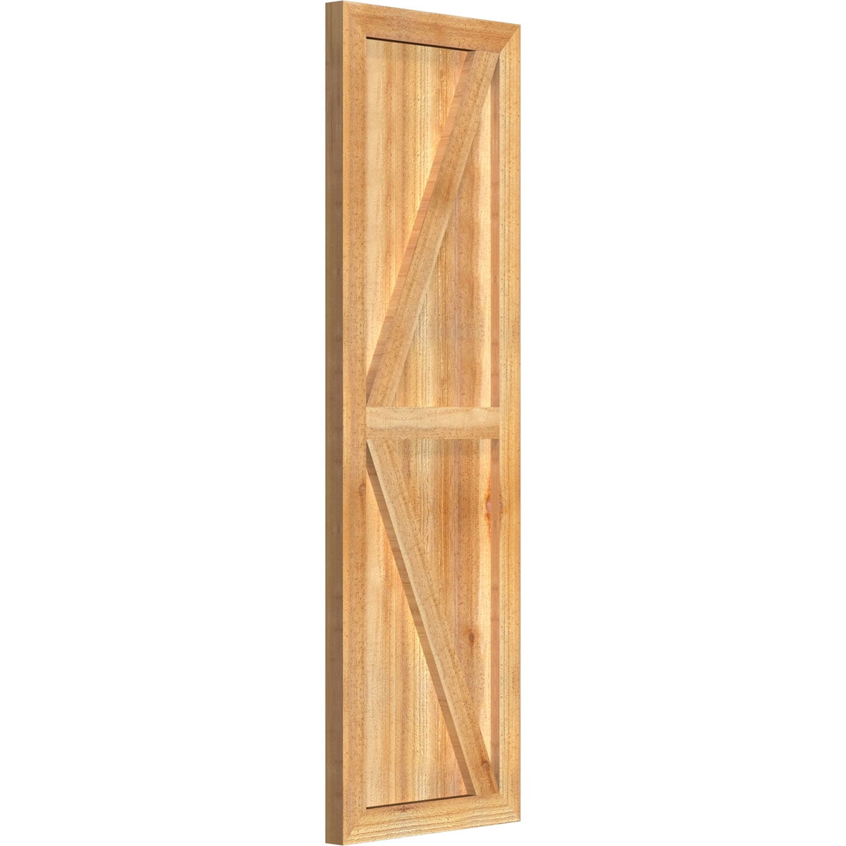 16 1/8"W X 51"H Timbercraft Three 5 3/8" Boards Framed Board-N-Batten Shutters W/Z-Bar, Rough Sawn Western Red Cedar (Per Pair)