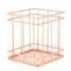 thumbnail image 2 of Organizador de cestas, cesta de almacenamiento de hierro de oro rosa, cesta de almacenamiento de hierro, cesta de almacenamiento de uso conveniente, 2 of 9