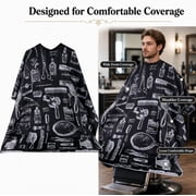 Barber Cape with Snap Closure, Nylon Hair Cutting Cape for Hairdressing, Styling and Home Use, TIKA
