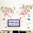 thumbnail image 3 of Openpig Removable Flower Wall Decal Floral Wall Sticker 3D Pink Peach Blossom Peel and Stick Home Wall Art Decor for Girls Teens Bedroom Baby Kids Nursery Room Living Room Wall Decoration, 3 of 5