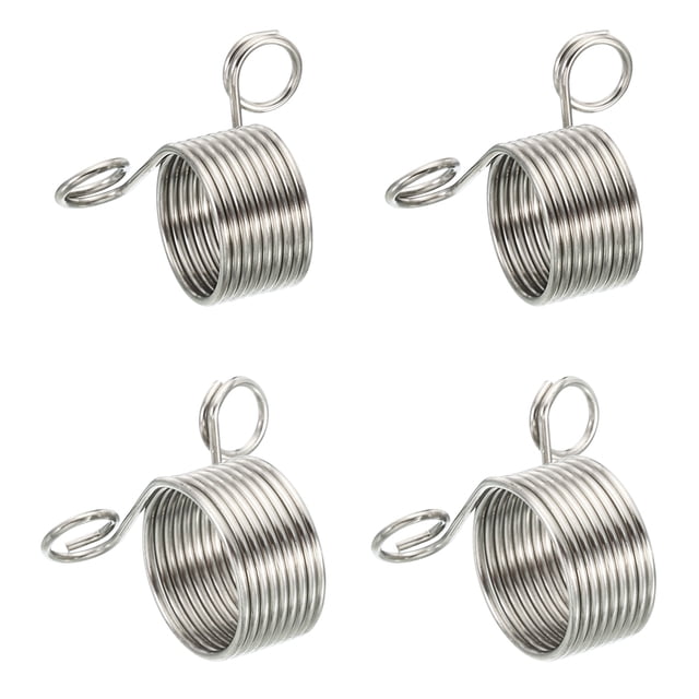 Anillo de tensión de hilo de metal ajustable para dedos Uxcell, 2 juegos, plateado