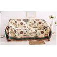 thumbnail image 2 of Bailu Sofa Throw Cotton Thread Knitted Throw with Tassels Geometric Bohemian Sofa Cover Bed Blanket Home Decor (Color: 02, Size: 90x150cm 1 piece), 2 of 7