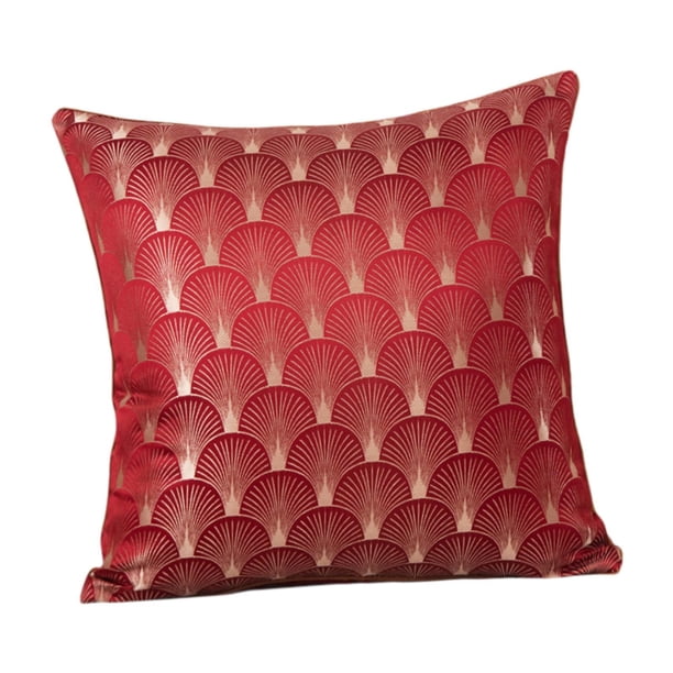 Funda de cojín decorativa para sofá, versátil, de 45 x 45 cm. Rojo
