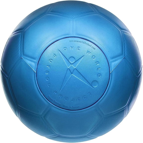 One World Play Soccer Ball - Unpoppable, Unbreakable, Non-Deflating Size 5