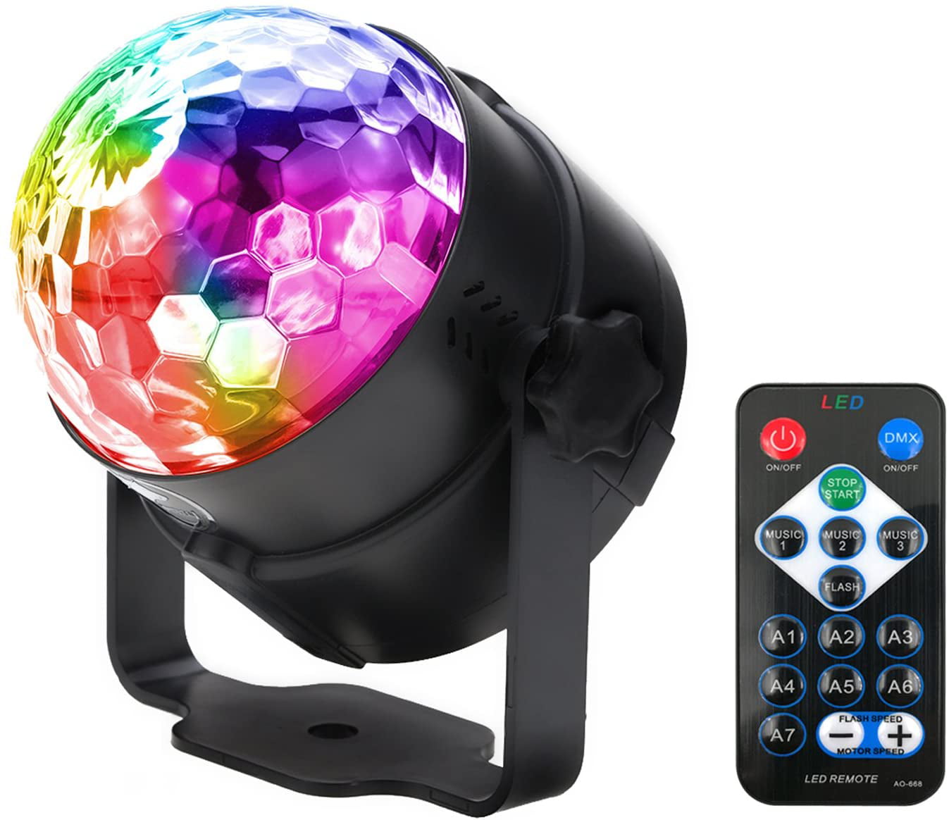 with Remote SOLMORE 9 Color LED Disco Ball Party Lights Strobe Light 18W Sound Activated DJ Lights Stage Lights for Club Party Gift Kids Birthday Wedding Decorations Home Karaoke Dance Light 