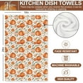 thumbnail image 2 of Fall Kitchen Dish Towel 18 x 26 Inch Floral Pumpkin Dishcloth Rustic Autumn Farmhouse Hand Drying Tea Towel for Thanksgiving Cooking Baking, Set of 2, 2 of 6