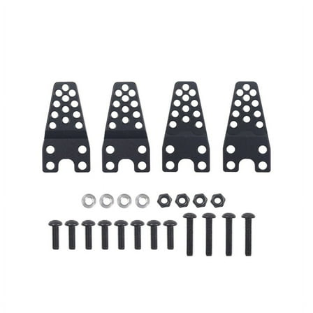 4PCS RC Car Aluminum Tower Lift Lower Adjust Stand for 1/10 RC Crawler Axial SCX10 Upgrade Parts-Black