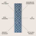 thumbnail image 5 of JONATHAN Y SANTA MONICA 2 x 10 Runner Rug, Derya Tribal Diamond Trellis - Blue/Ivory, SMB129C-210, 5 of 10