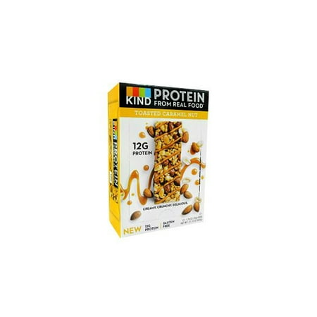 Kind Protein Bar by Real Food, Toasted Caramel Nut, 12g Protein, 12