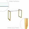 thumbnail image 2 of Gyna Large Console Table – Sophisticated Glass Top with Shiny Gold Legs for Hallways, Living Rooms, or Entryways, 2 of 4