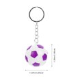 thumbnail image 3 of KAKOWELY 4 llaveros de fútbol con forma de balón deportivo, para mochilas, adornos colgantes, recuerdos de fiesta., 3 of 5