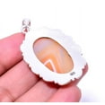 thumbnail image 2 of Banded Carnelian - Brazil Fine Art 925 Sterling Silver Pendant 1.95" P941119782, 2 of 2