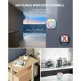 thumbnail image 2 of A 1,300-foot wireless doorbell with RGB alarm lighting, battery-powered and IP66 waterproof design, 2 of 8