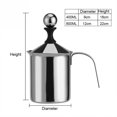 thumbnail image 4 of Mousse à Lait Manuelle 400ML/800ML Mousse à Café Crémeuse à Mailles en Acier Inoxydable, 4 of 10